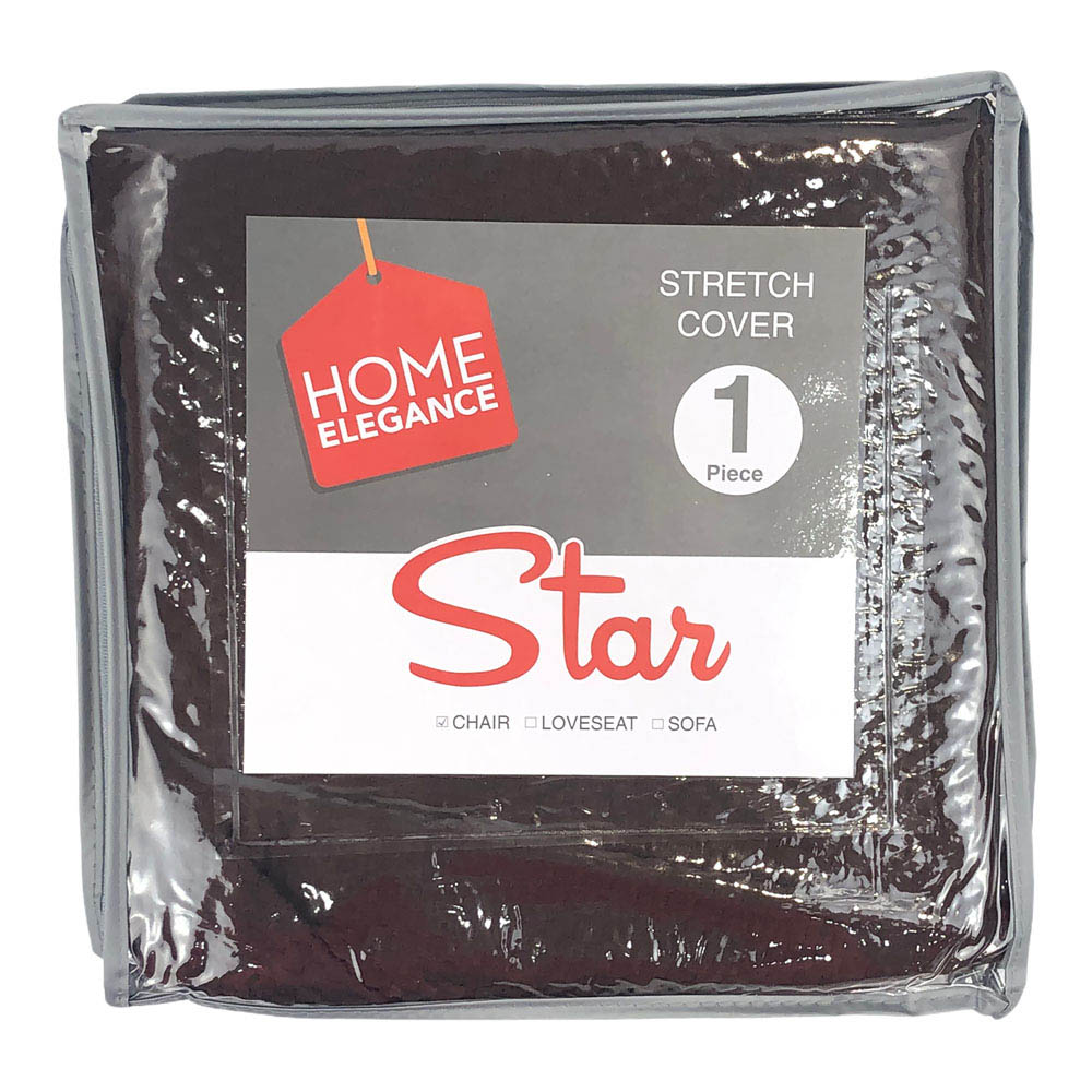 Protector de Sofá Home Elegance Star Stretch 1 Puesto - Chocolate
