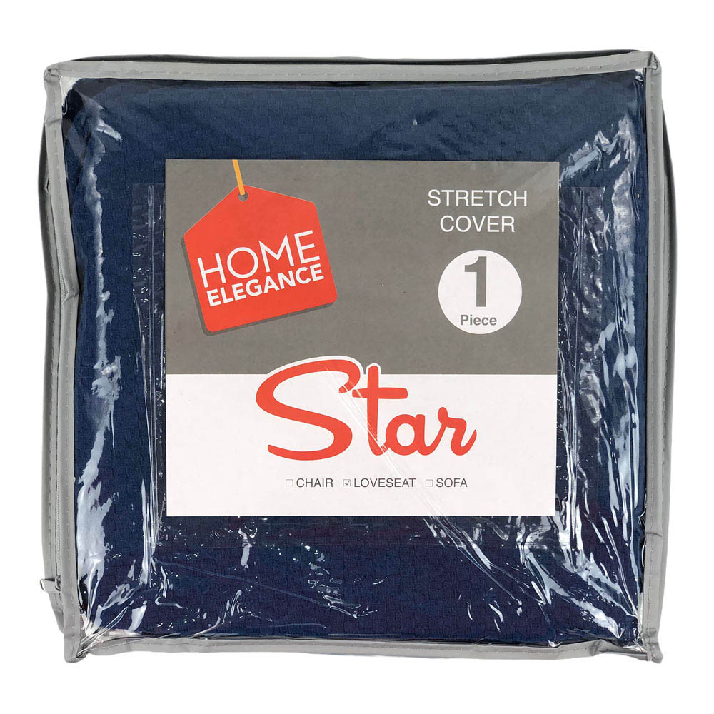 Protector de Sofa Home Elegance Star Stretch 2 Puesto - Azul Marino