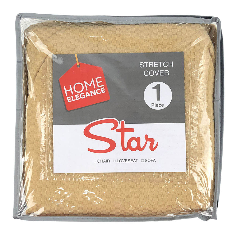 Protector de Sofá Home Elegance Star Stretch 3 Puesto - Trigo