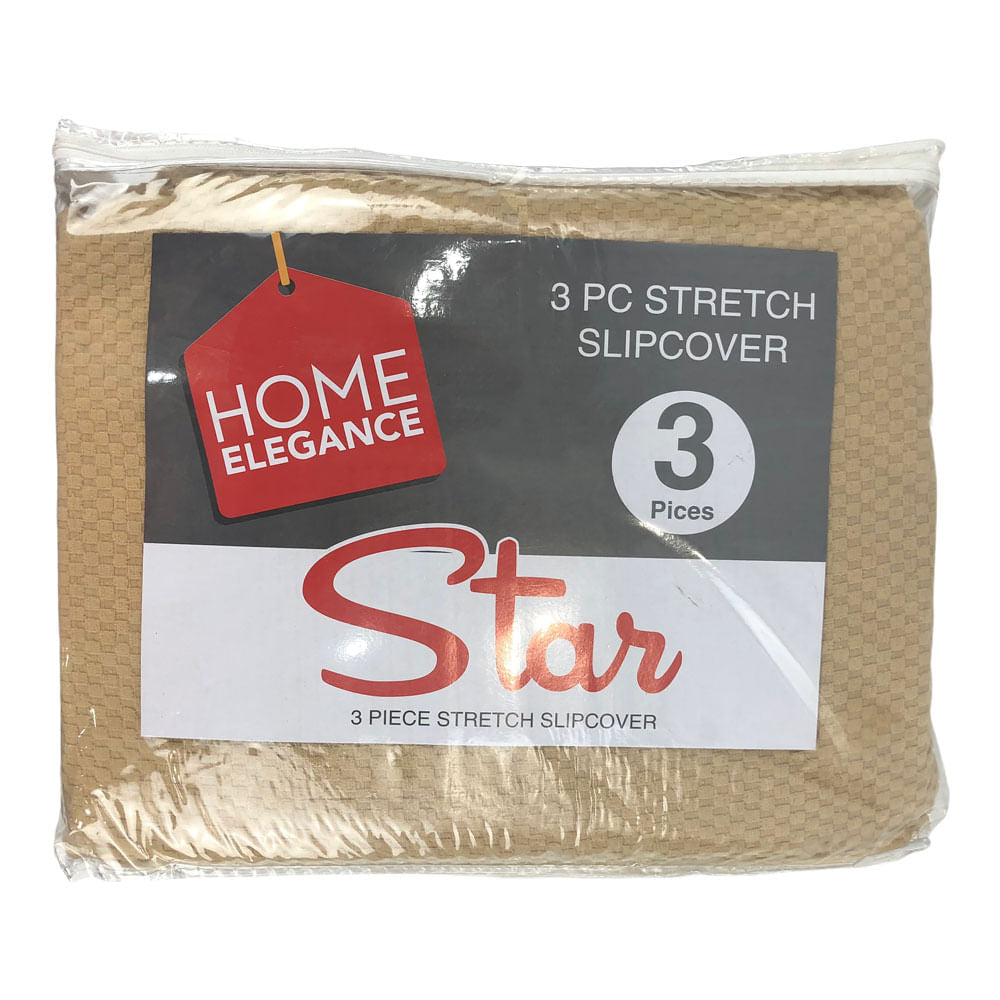 Protector de Sofá Home Elegance Star Stretch 3 Piezas - Beige