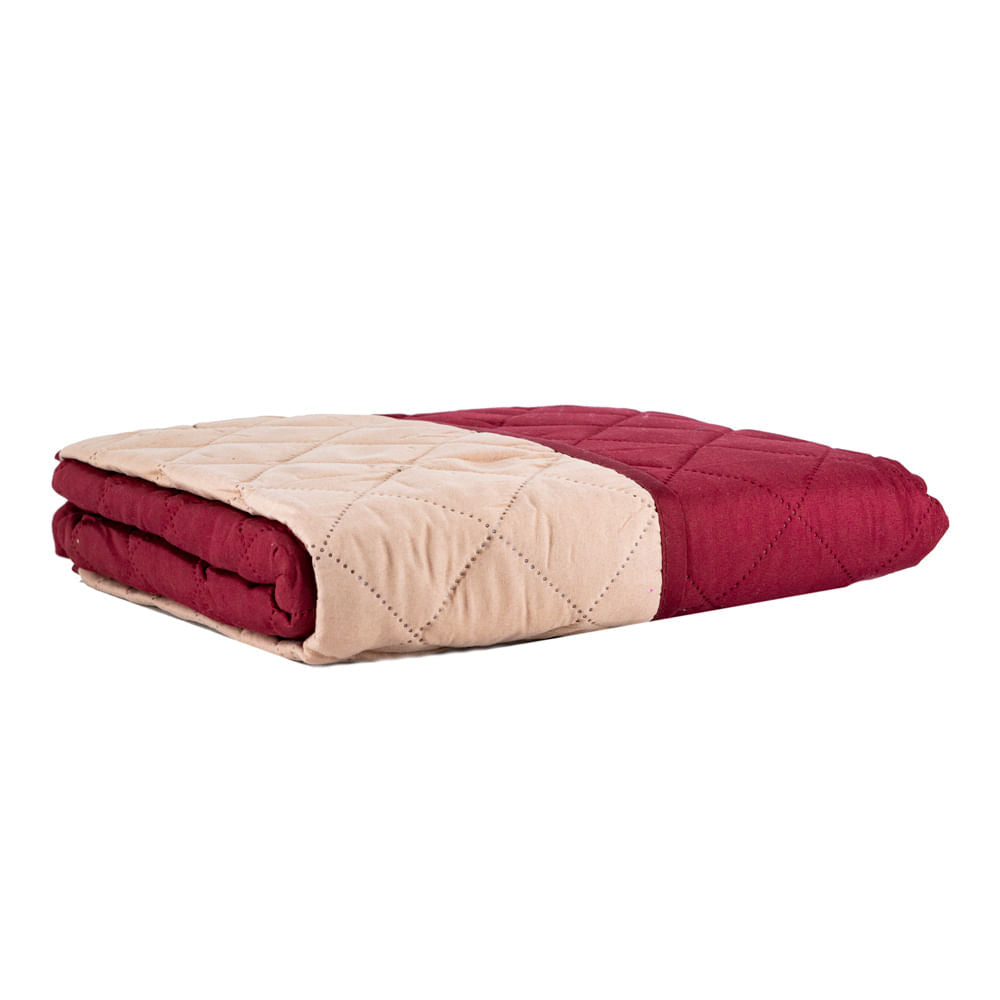 Protector de Sofá Kashi Home Reversible 1 Puestos - Rojo oscuro