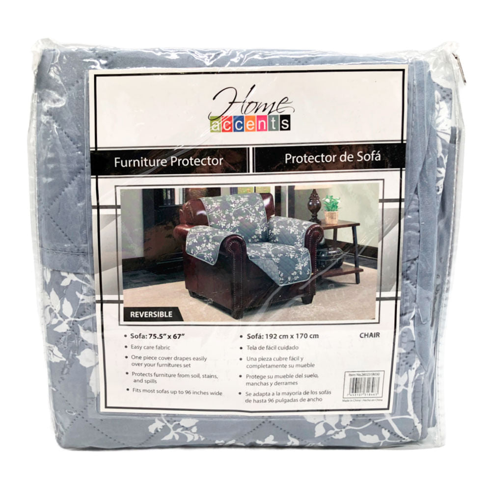 Protector Para Sofá Home Accents 1 Puesto Reversible - Gris