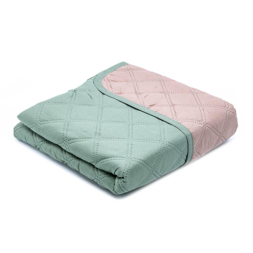 Protector de Sofá Home Elegance Eden Reversible 1 Puesto - Verde oliva oscuro