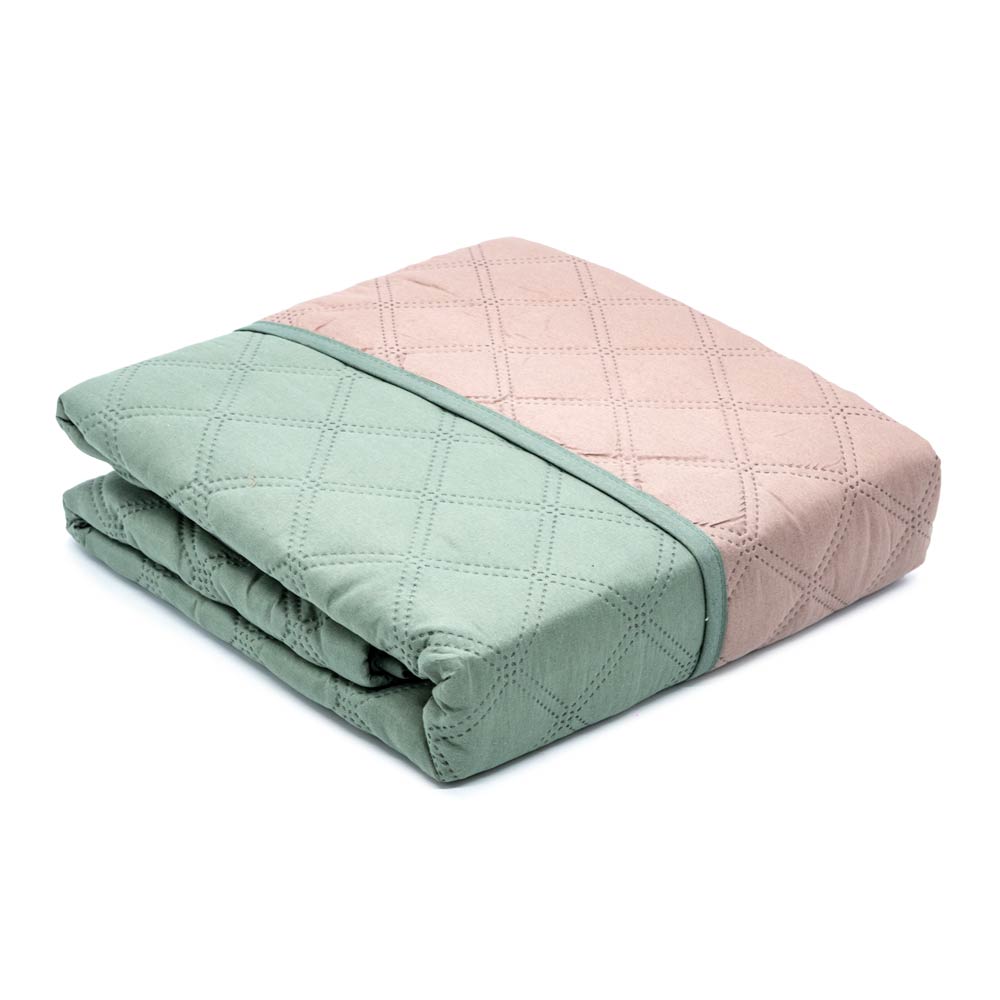Protector de Sofá Home Elegance Eden Reversible 2 Puesto - Verde oliva oscuro