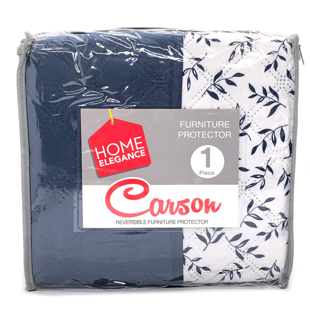 Protector de Sofá Home Elegance Carson Reversible 3 Puesto - Azul Marino