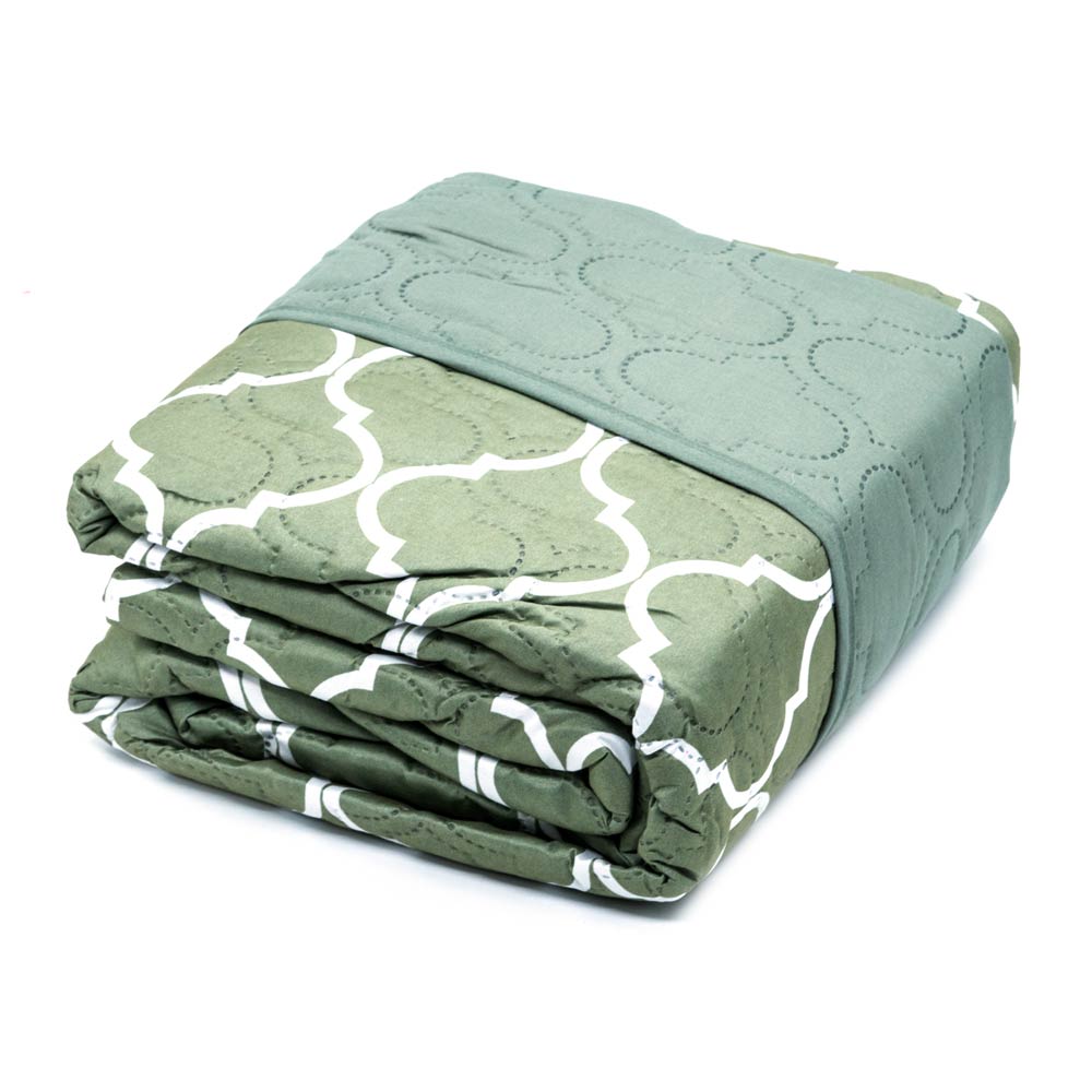 Protector de Sofá Home Elegance Coretta Reversible 3 Puesto - Verde oliva oscuro