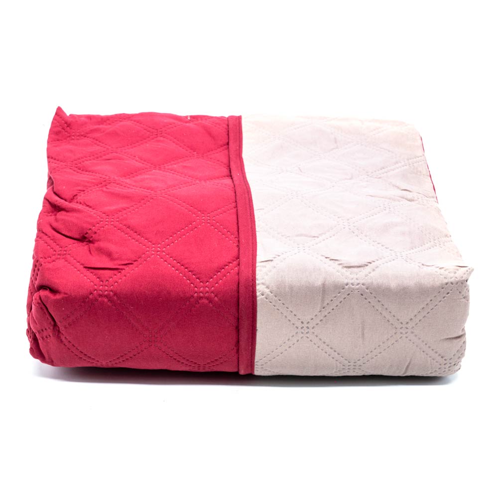 Protector de Sofá Home Elegance Eden Reversible 3 Piezas - Rojo oscuro