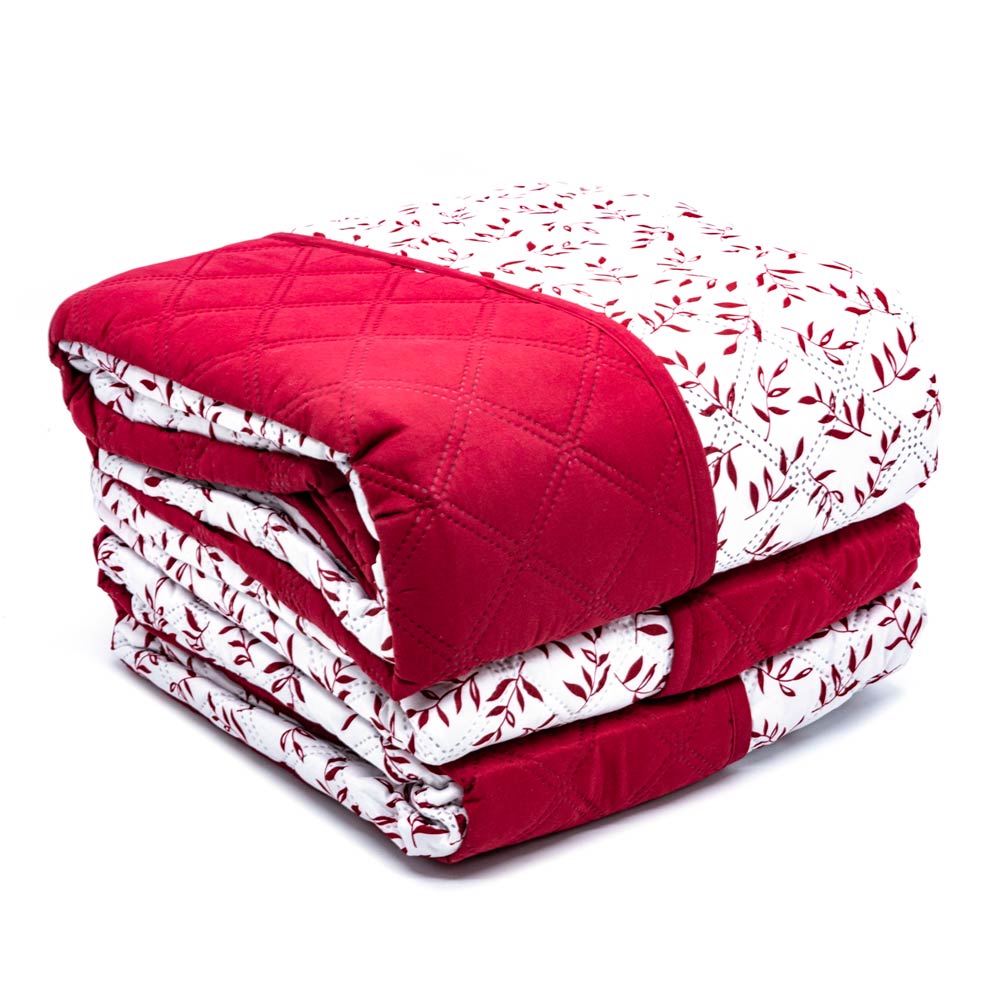Protector de Sofá Home Elegance Carson Reversible 3 Piezas - Rojo oscuro