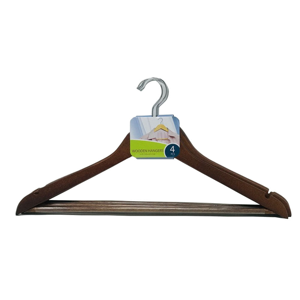 Gancho de Madera Great Buy Para Ropa 4 Piezas
