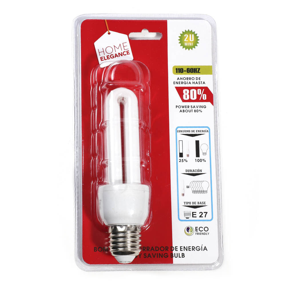 Bombillo Ahorrador 2U Mini Home Elegance 28 Watts