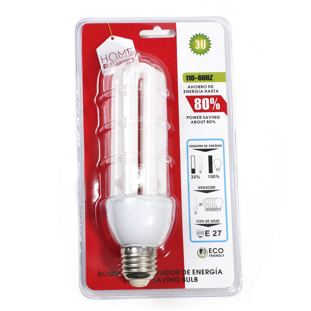 Bombillo Ahorrador 3U Long Home Elegance 28 Watts