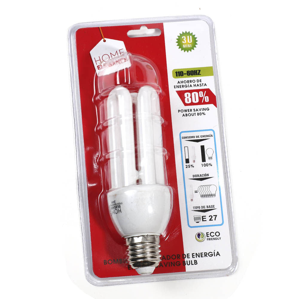 Bombillo Ahorrador 3U Mini Home Elegance 28 Watts
