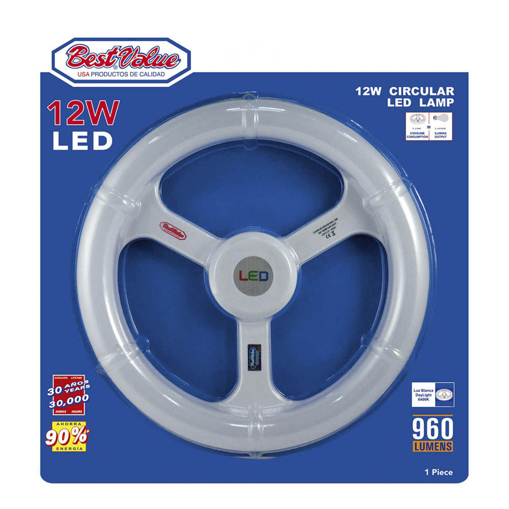 Lampara Led Circular Best Value 12W en Blíster