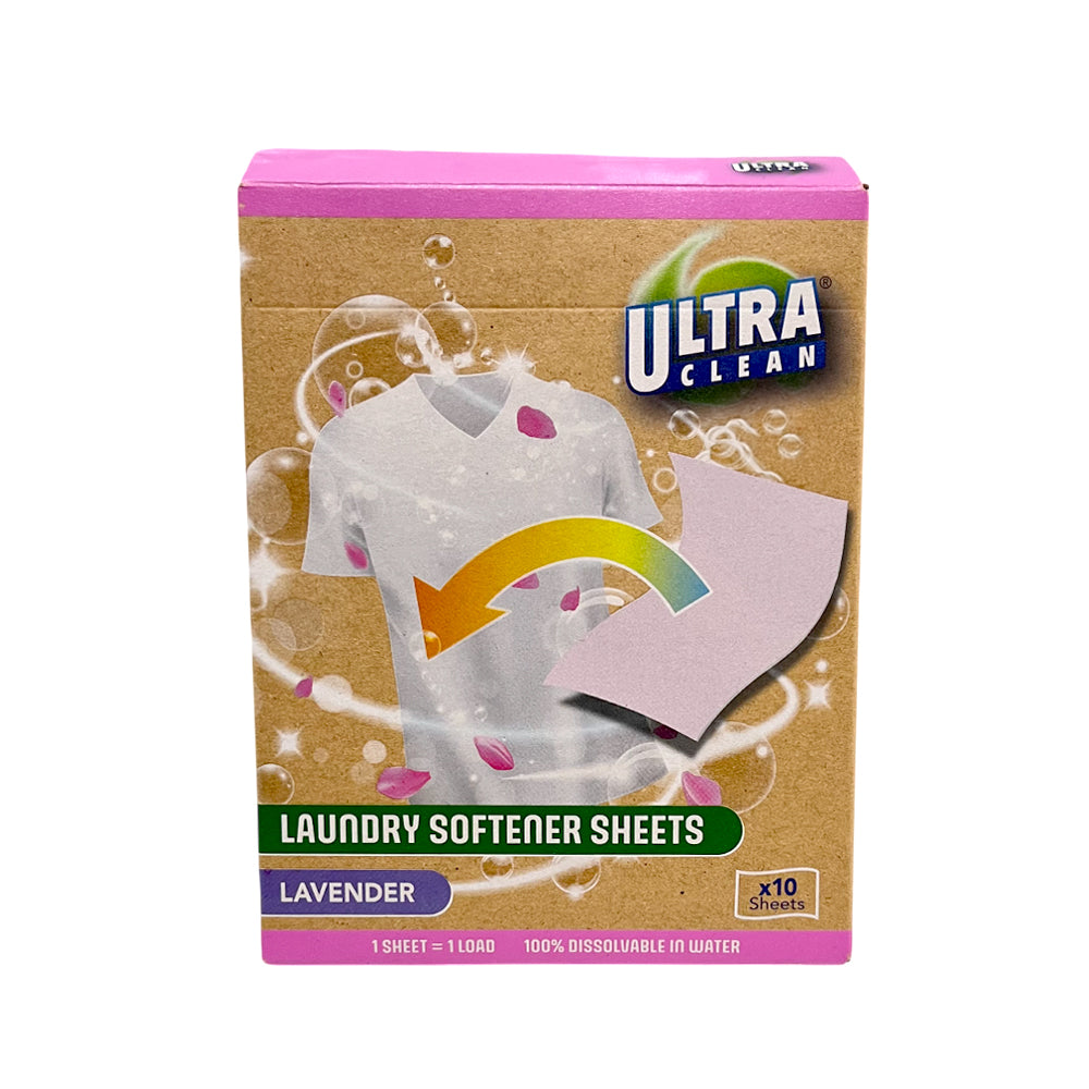Hojas Suavizantes Para La Ropa Lavanda Ultra Clean 10 Pzas