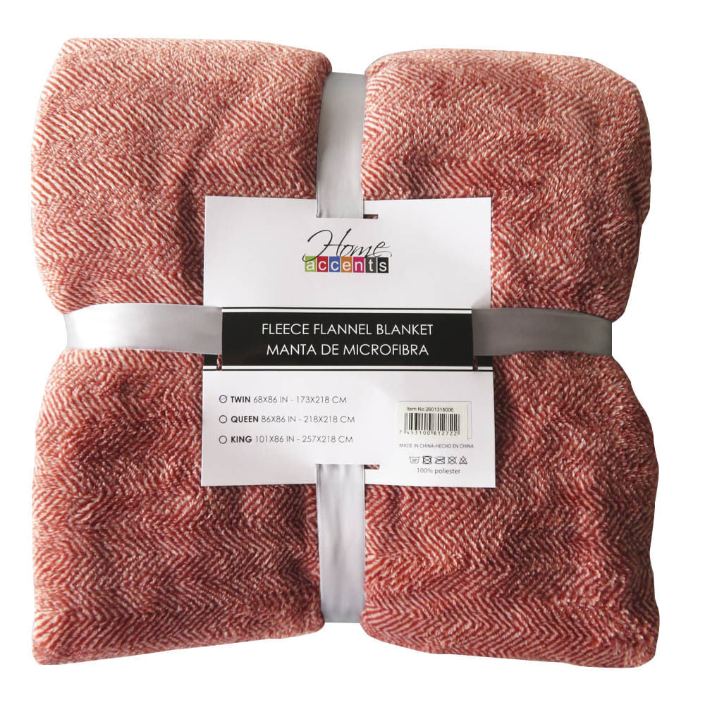 Manta de Lana Twin Home Accents 68" x 86"