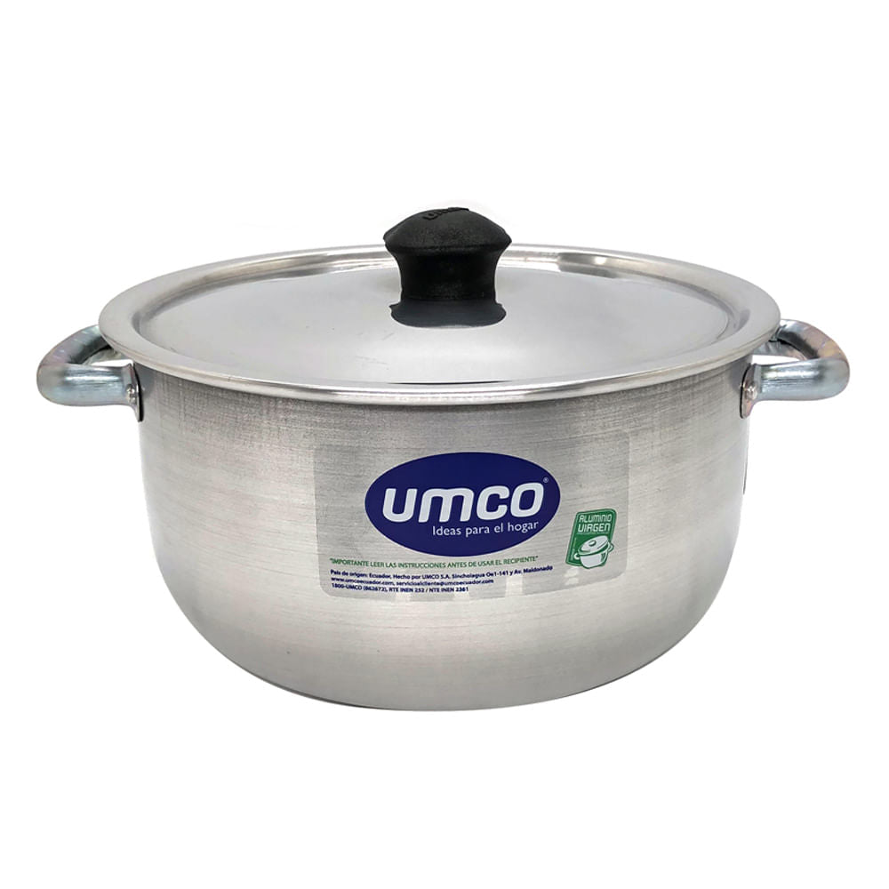 Olla de Aluminio Umco Con Tapa de 18 cm