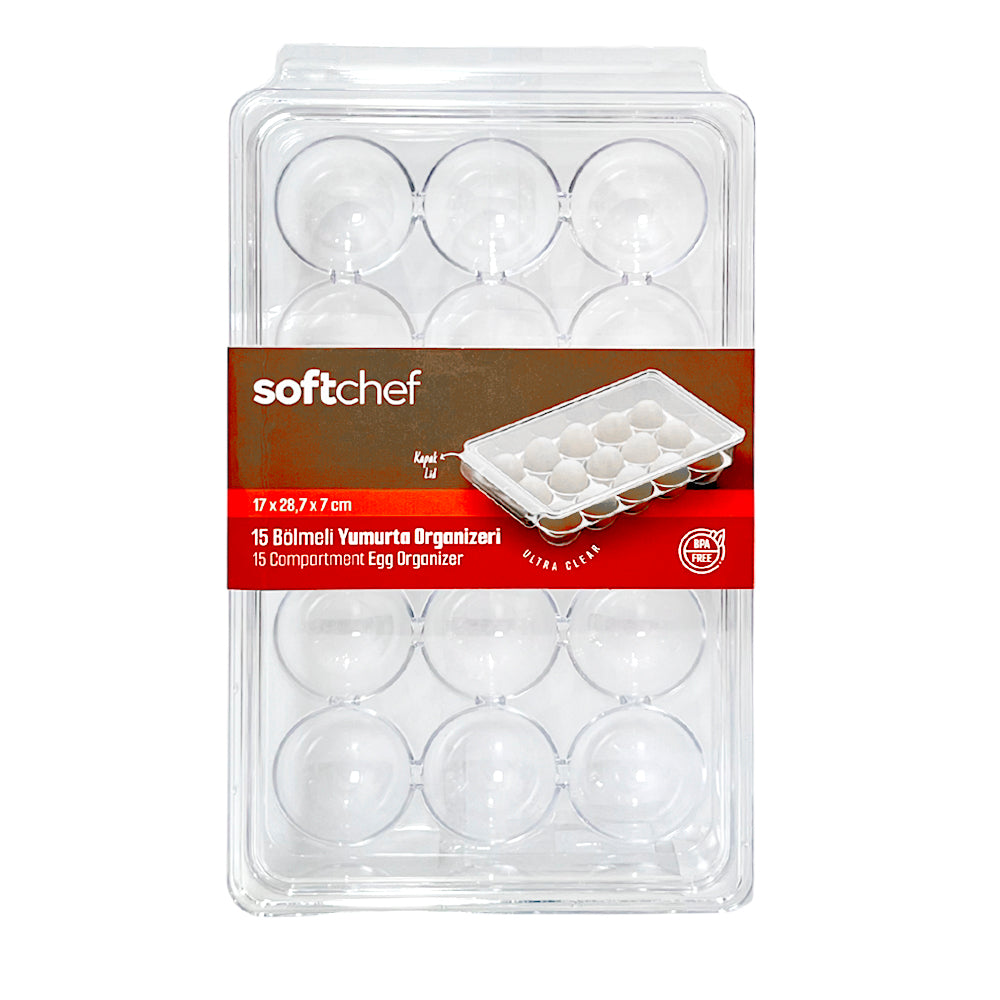 Organizador Acrilico Softchef Con Tapa / Para Huevo