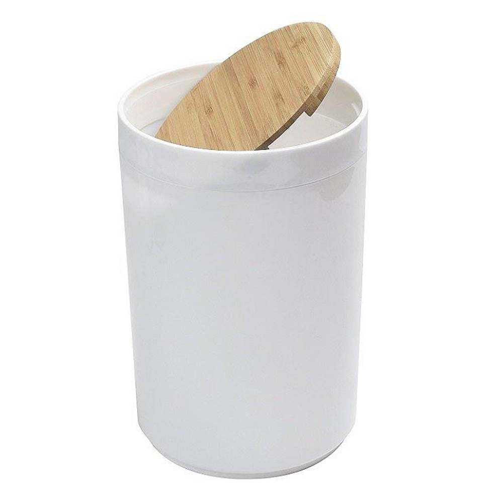Basurero de Bambú Kitchen Details Plástico de 5 L