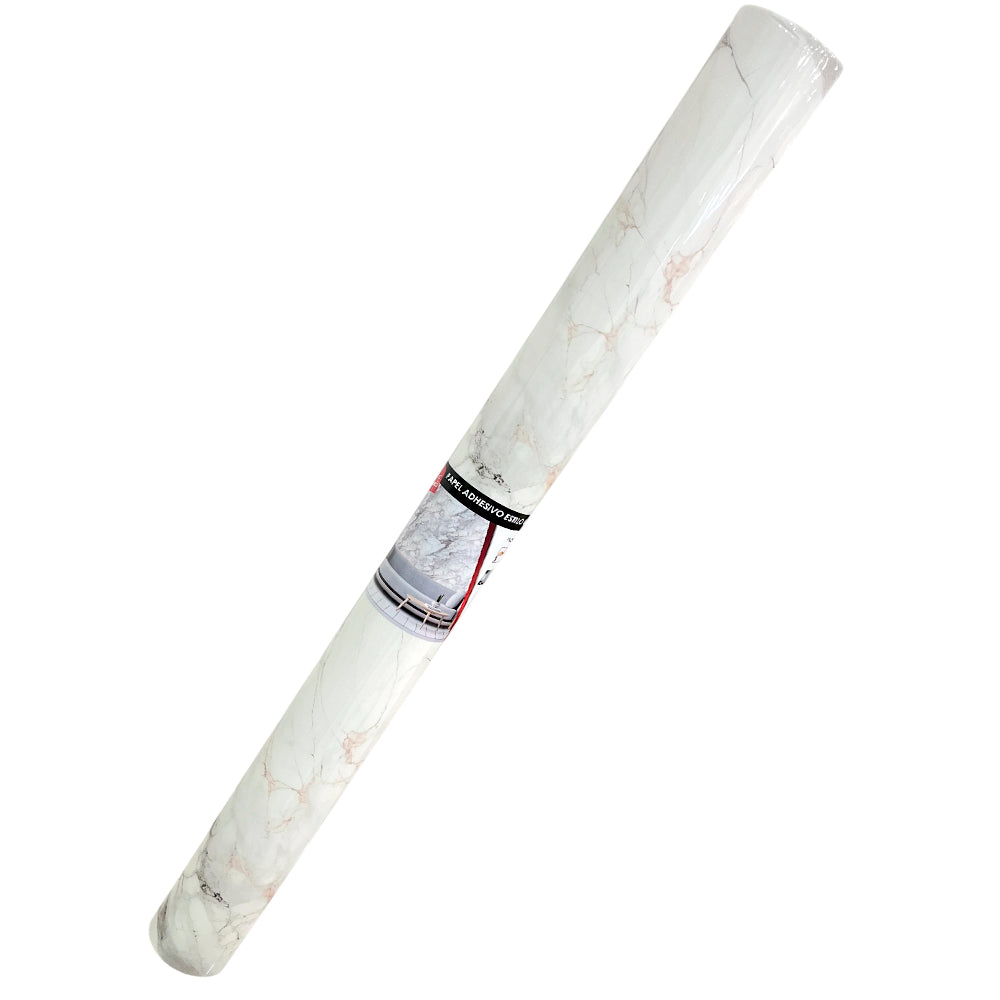 Papel Decorativo Adhesivo de Pared Home Elegance 1.2X3M / Blanco-Gris