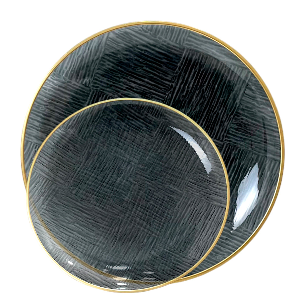 Platos Reutilizables Lillian / 32 Piezas / Negro