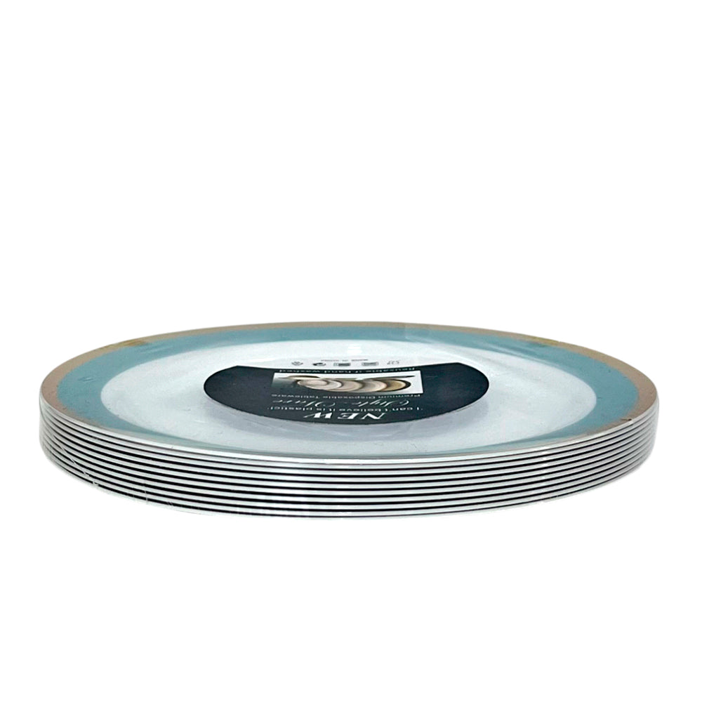 Platos Plástico de 7" Home Elegance / 10 Piezas / Celeste