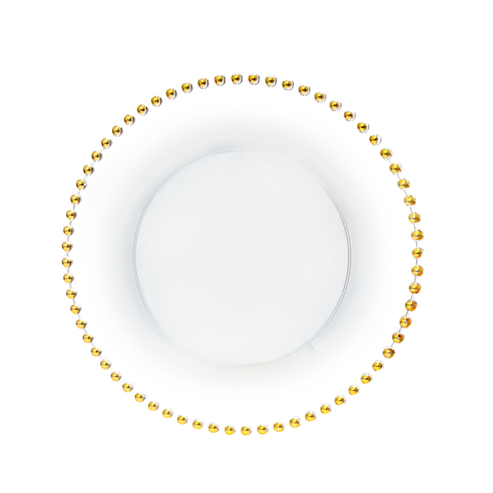 Platos Plásticos 7" Home Elegance de 6 Piezas / Clear Gold