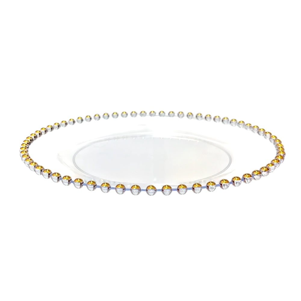 Platos Plásticos 7" Home Elegance de 6 Piezas / Clear Gold