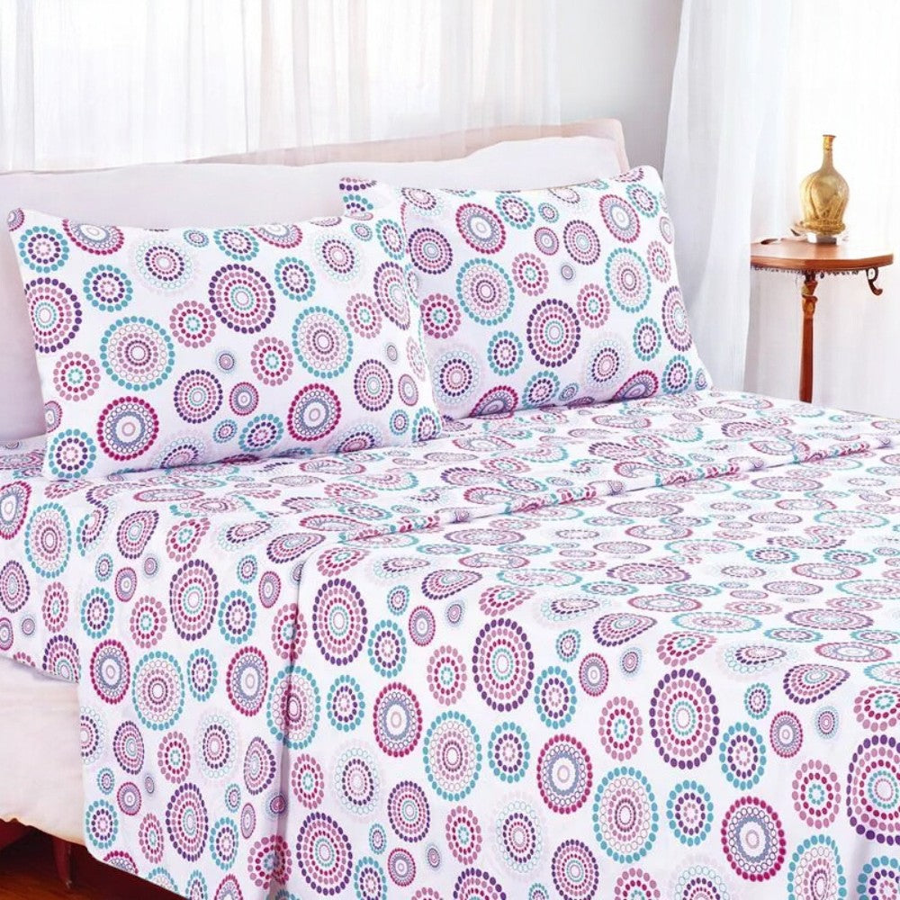 Juego de Sábana Bubble 4 Piezas Home Accents de Microfibra - Full