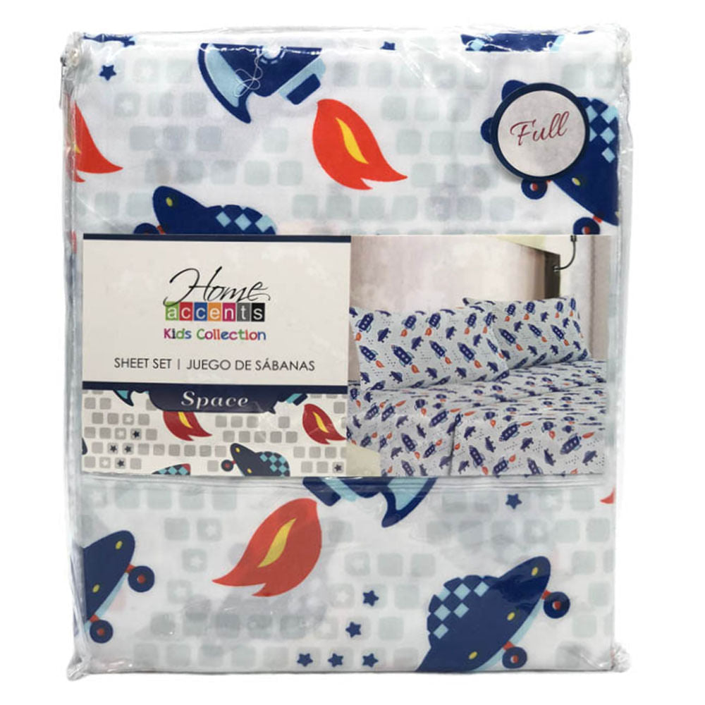 Juego de Sábana Space Home Accents Microfibra de 4 Piezas - FULL