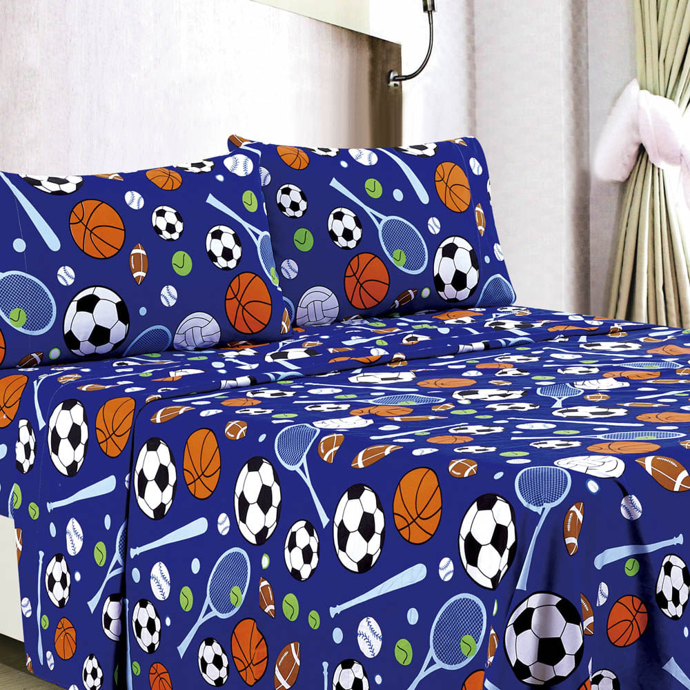 Juego de Sábana Sport Home Accents Microfibra de 3 Piezas - Twin