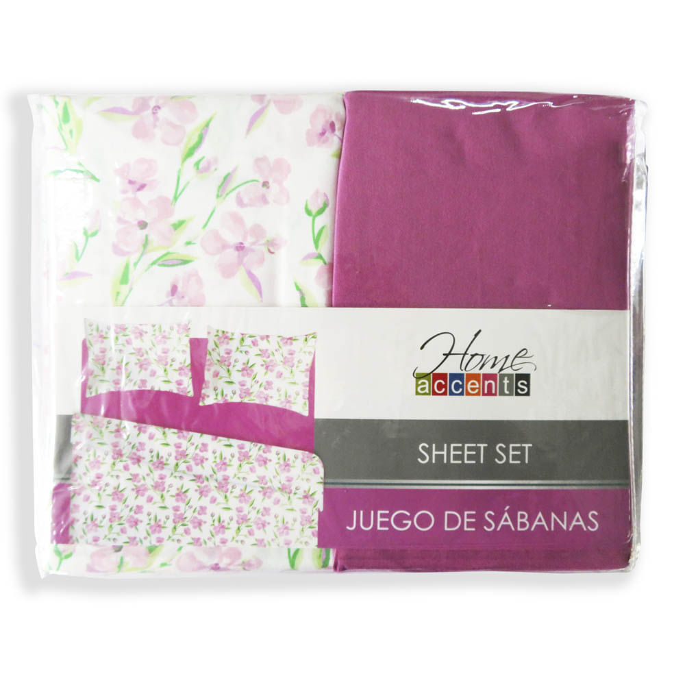Sabana Blossom Home Accents Set de 4 Piezas - KING