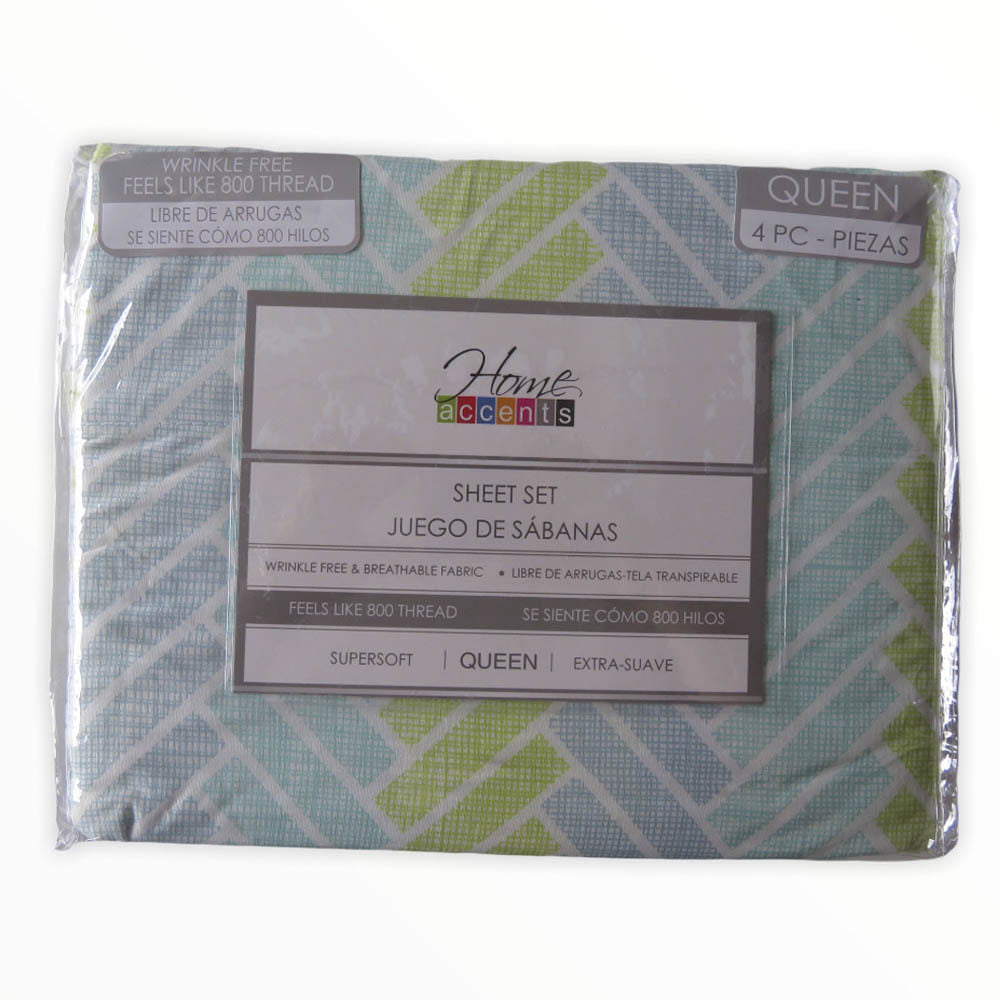 Sábanas Roma Home Accents 4 Piezas - QUEEN