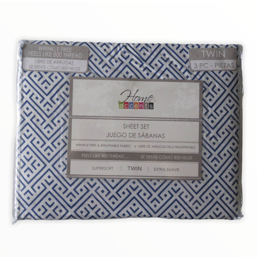 Sábanas Ibiza Home Accents 3 Piezas - TWIN