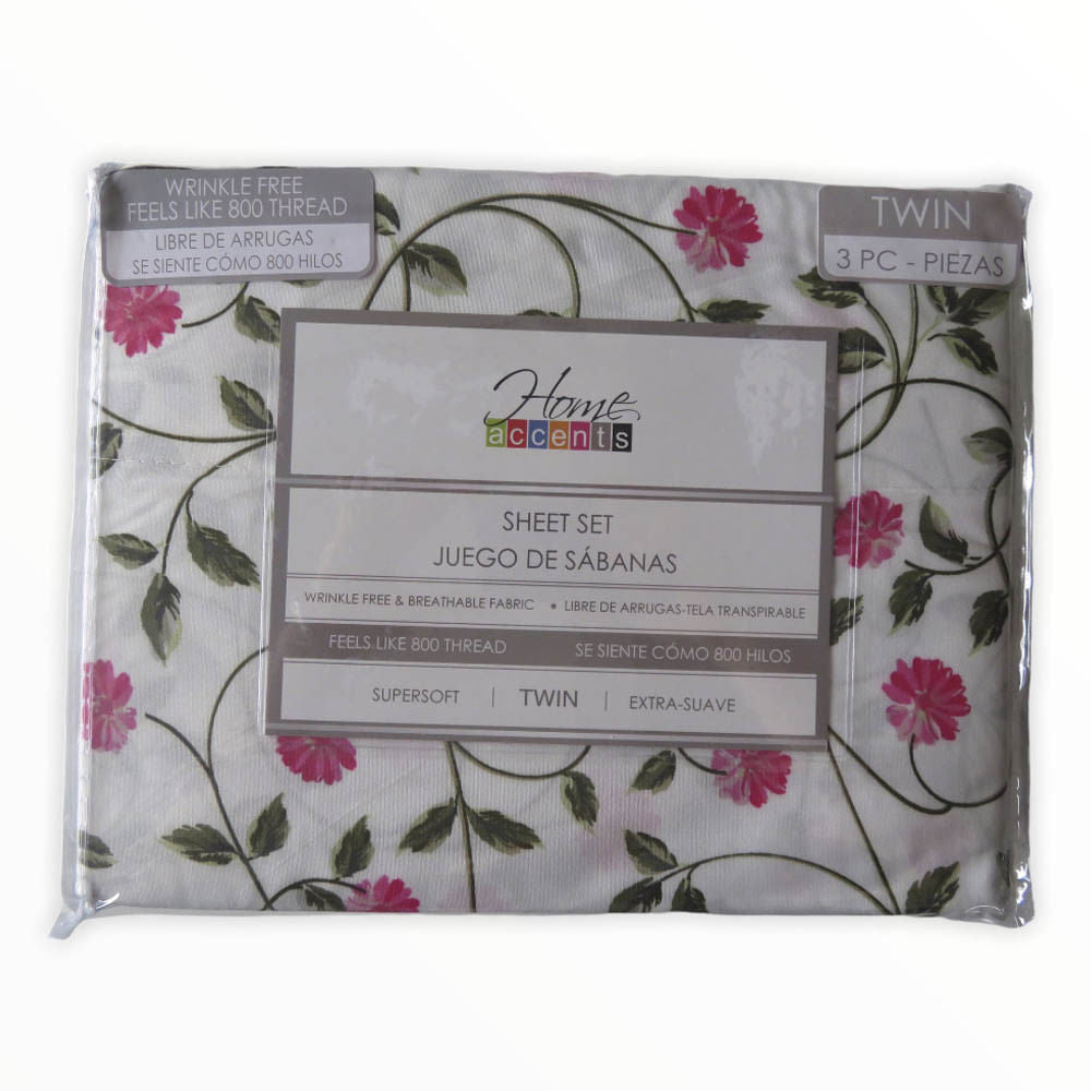 Sábanas Chicago Home Accents 3 Piezas - TWIN