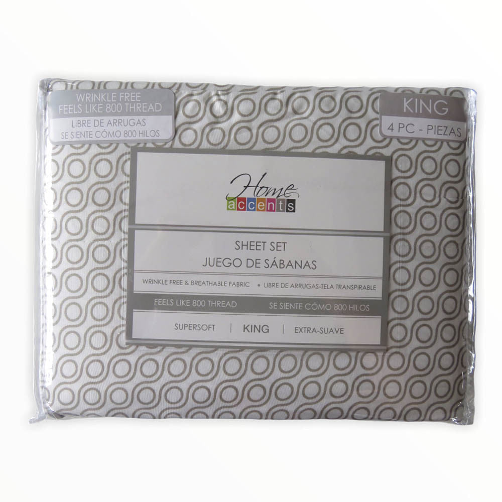 Sábanas Denver Home Accents 4 Piezas - KING