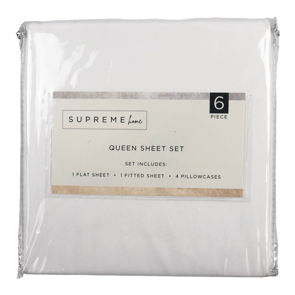 Sabana SI Home Fashion 6 Piezas Camila - Queen - Blanco