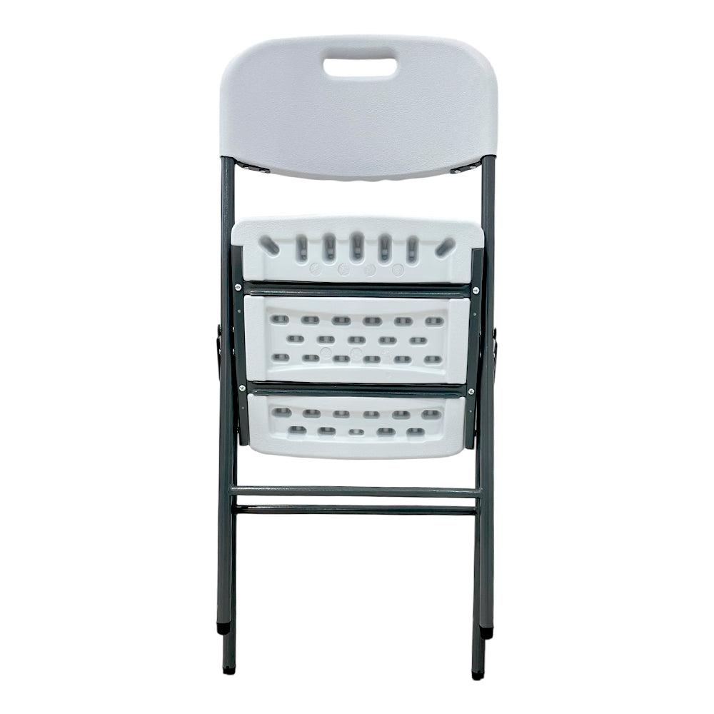 Silla Plegable De Plástico y Metal / Home / Blanco
