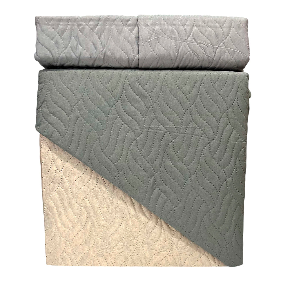 Sobrecama Reversible Queen Home Elegance Set 3 Piezas / Lisa