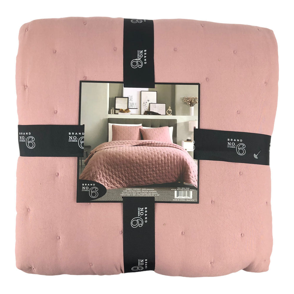 Sobrecama Sl Home Fashion Matisse 3 Piezas Rosa - King