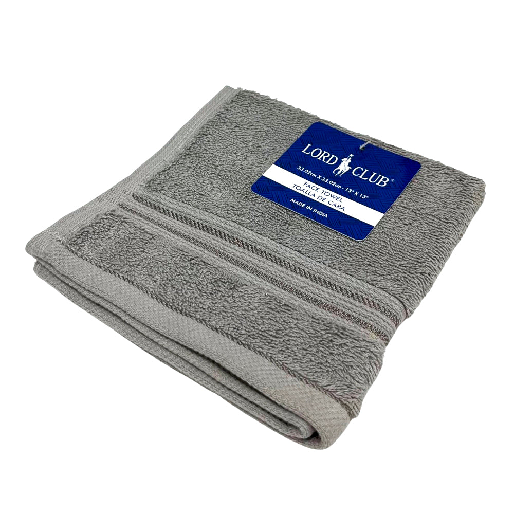 Toalla De Cara Mónaco 13" X 13" Bowery Pewter - Lord Club