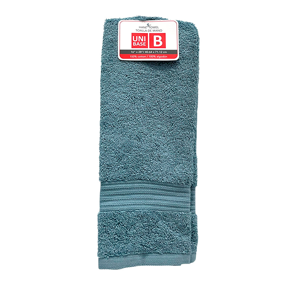 Toalla De Mano Ibiza 16” X 28” Celeste - Unibase