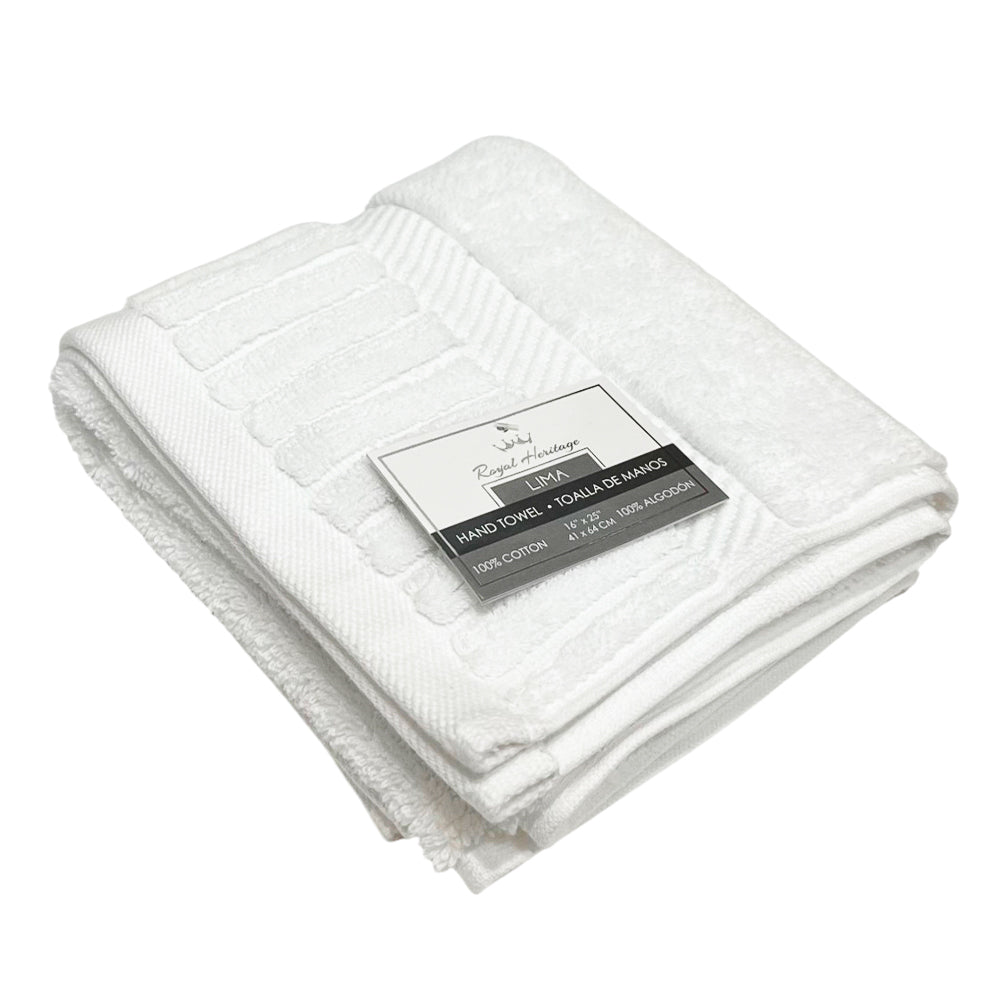 Toalla De Mano Lima 16” X 25” Blanco - Royal Heritage