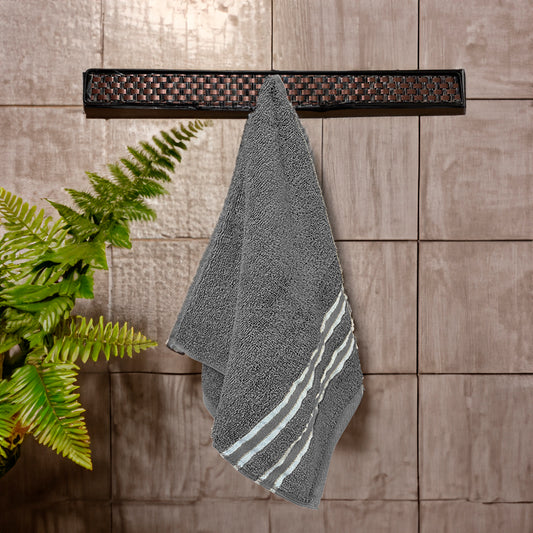 Toalla De Mano Cannon Dallas 16” X 28” Gris/Blanco