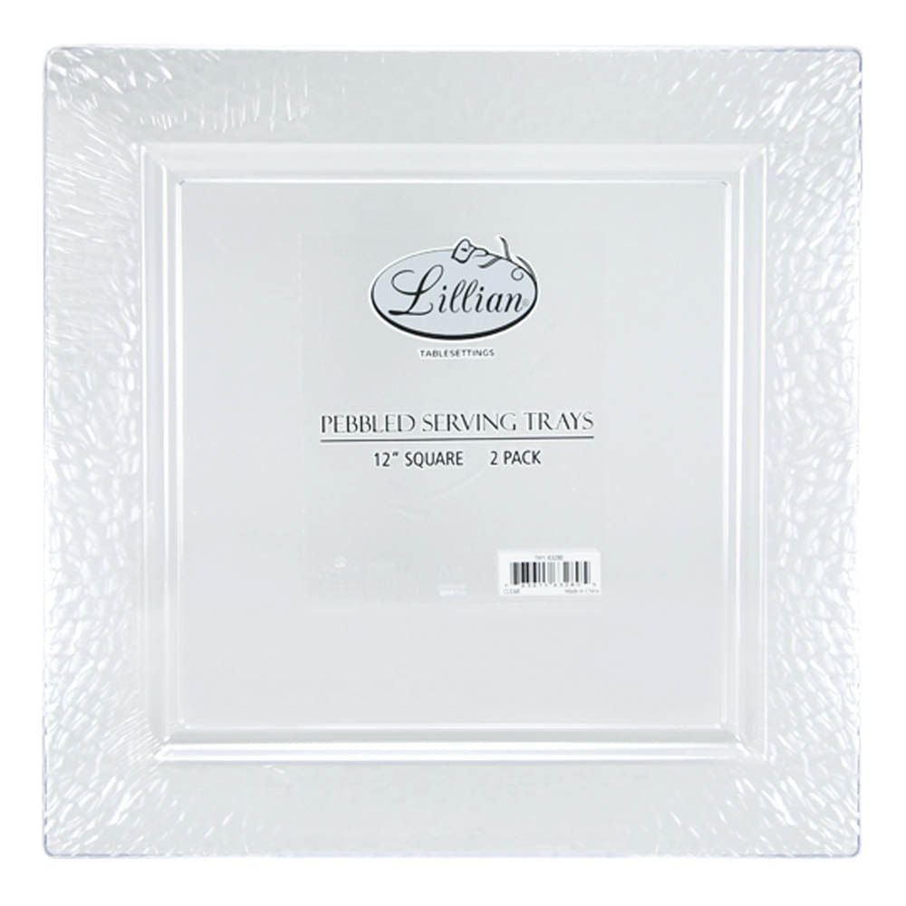 Bandejas de Plástico Lillian Cuadradas de 2 Piezas