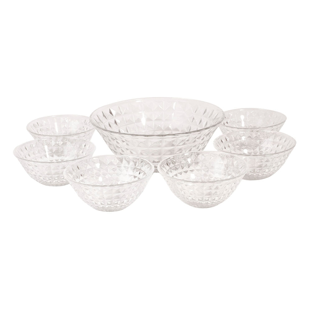 Juego De Ensaladera y Bowl Home Elegance De Vidrio