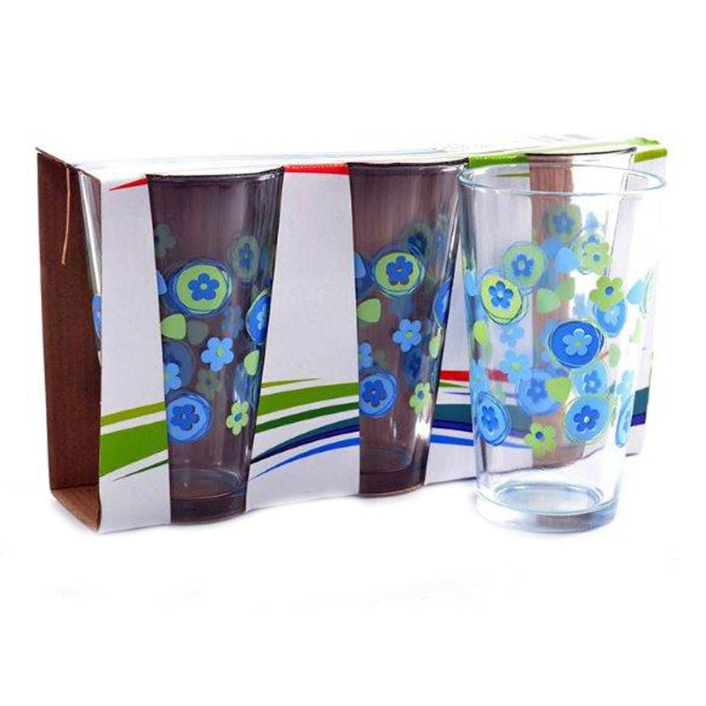 Vasos Home de 14.5 cm Vidrio Set 3 Piezas