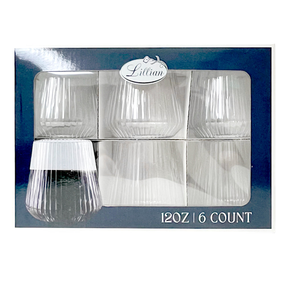 Vasos Reutilizables / Lillian / 12 oz / 6 Piezas / Clear