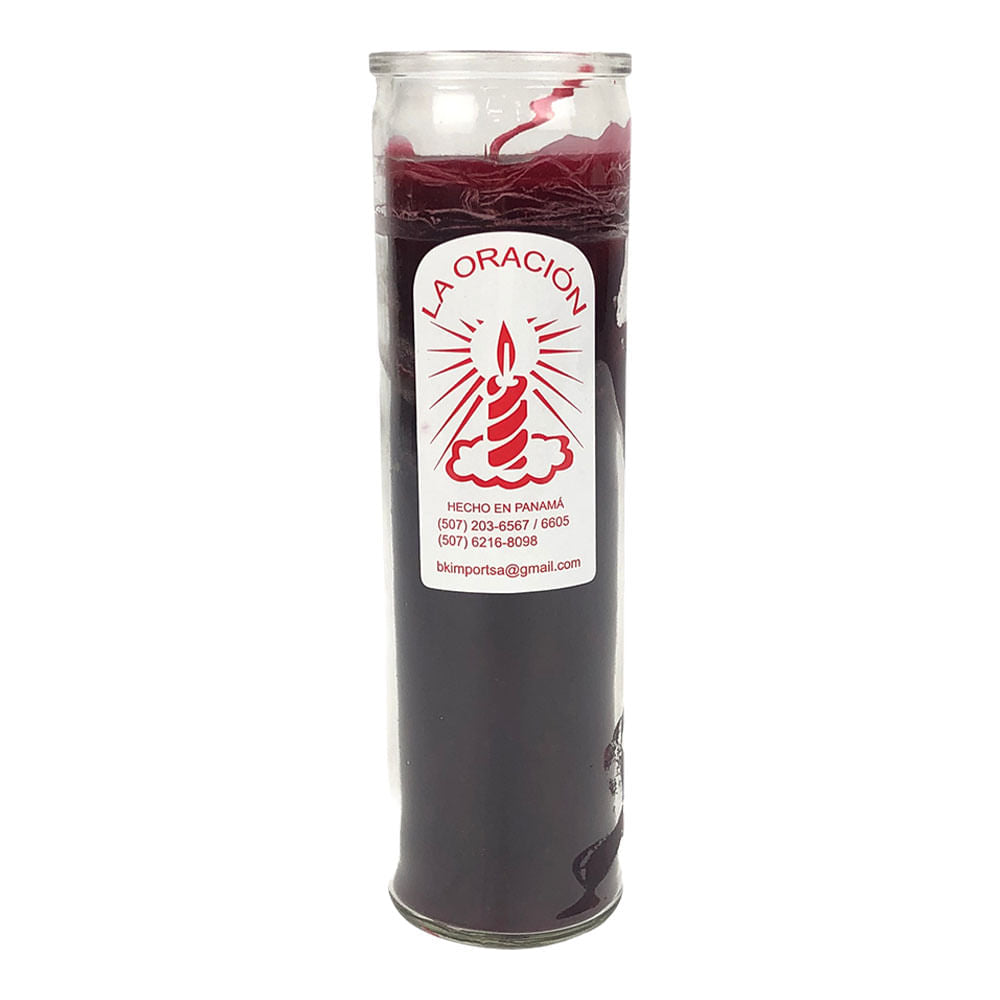 Vela La Oración con Vaso Largo - Rojo