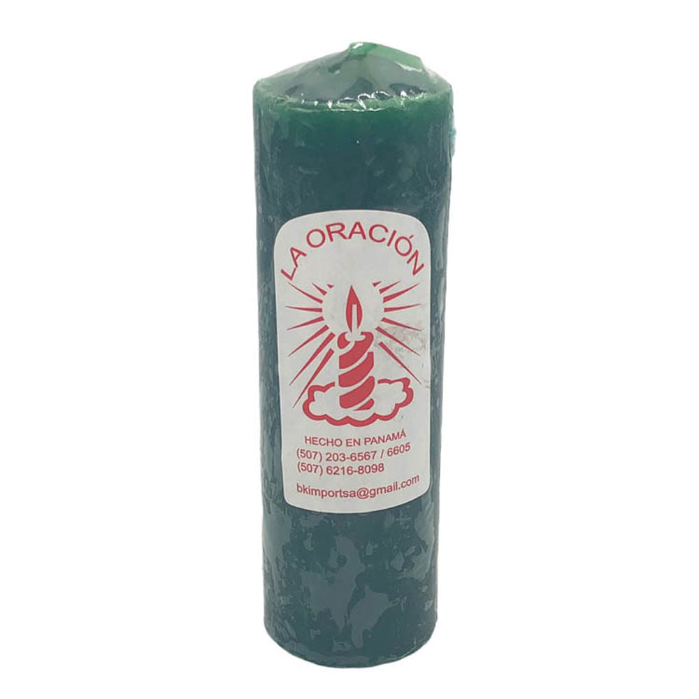 Vela 100 La Oración Verde 6"