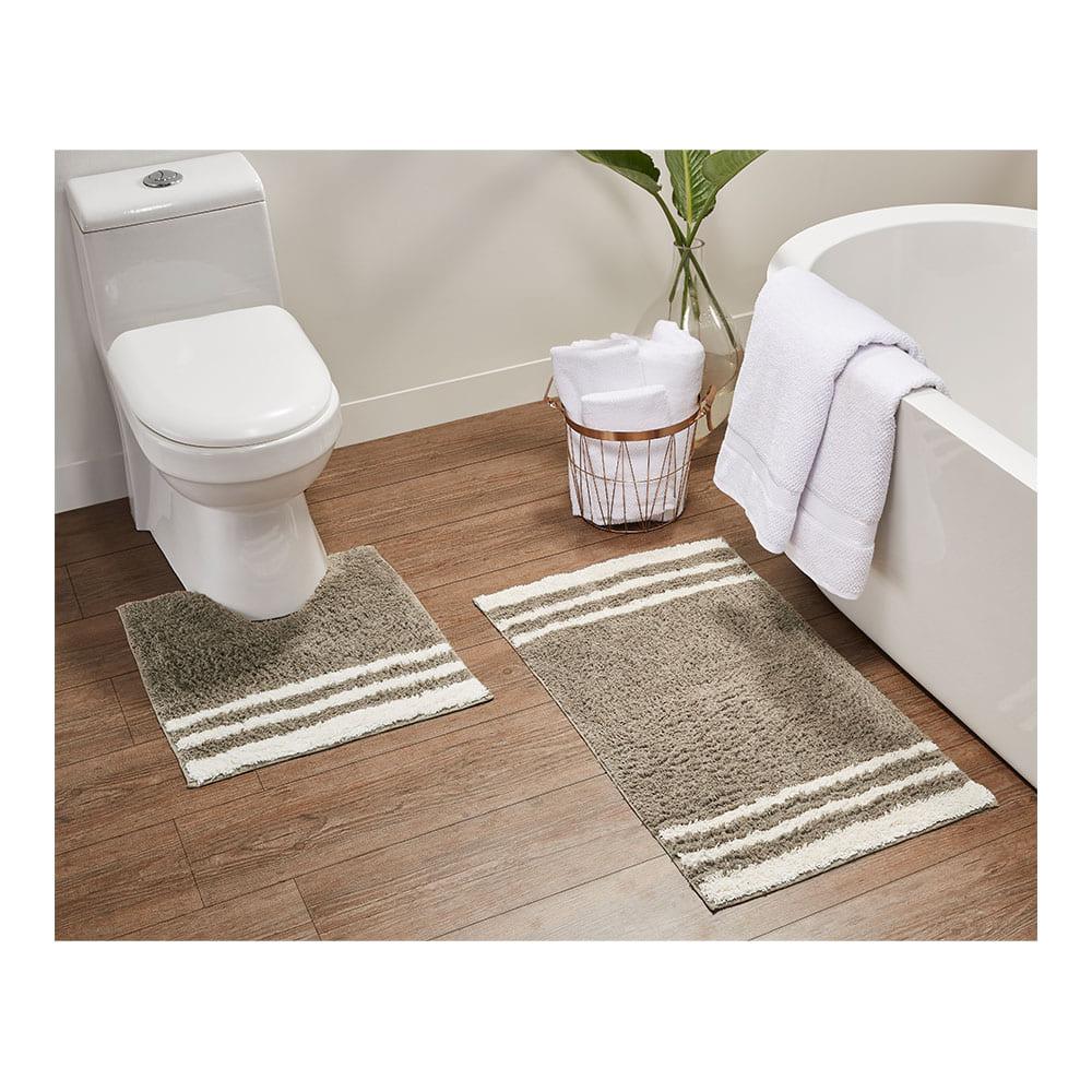 Alfombra Para Baño Rt Designer Bedford de 2 Piezas - Beige Oscuro
